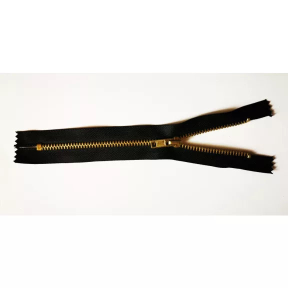 Fémcipzár, VT0-ás zárt húzózár - réz -18 cm több szín