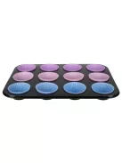 Teflon Muffin Sütő Tepsi + 12 db Szilikon Forma