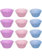 Teflon Muffin Sütő Tepsi + 12 db Szilikon Forma