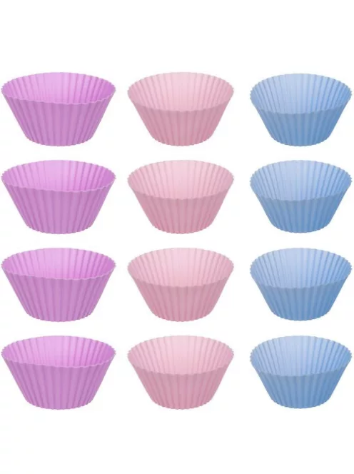 Teflon Muffin Sütő Tepsi + 12 db Szilikon Forma