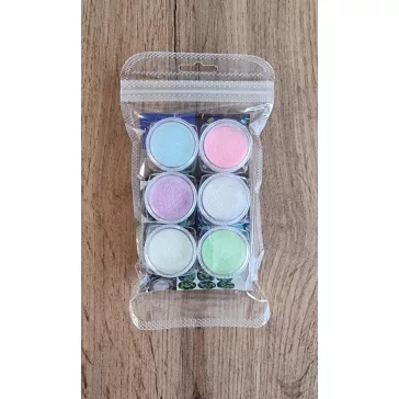 UV - NEON csillámpor csőrös üvegben - Zöld 