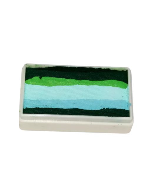 Diamond FX Garden Gnome csíkos arcfesték 28g, professzionális "one stroke" festék, zöld türkiz kék színek, sellő és vízi festés, bőrbarát, vízbázisú