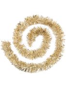 Arany karácsonyi girland, 2 méter hosszú füzér, karácsonyfa lánc, klasszikus ünnepi dekoráció, csillogó arany