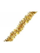 Arany karácsonyi girland, 2 méter hosszú füzér, karácsonyfa lánc, klasszikus ünnepi dekoráció, csillogó arany