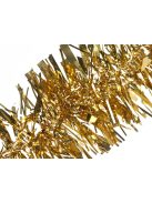 Arany karácsonyi girland, 2 méter hosszú füzér, karácsonyfa lánc, klasszikus ünnepi dekoráció, csillogó arany