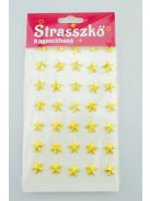 Strasszkő öntapadós 1cm  35 db-os - Csillag forma Arany