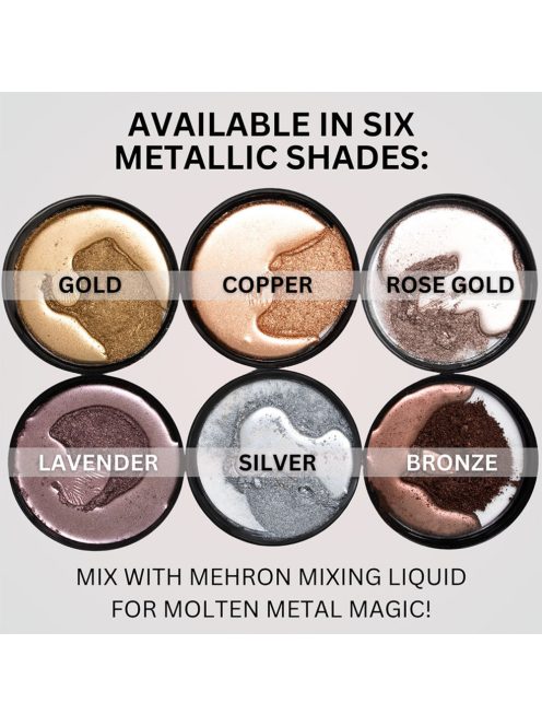 Mehron Metallic Powder Gold + - Mixing Liquid 