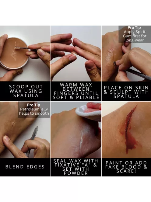 Mehron SynWax 11 g – Rugalmas szintetikus modellező viasz sebek és vágások készítéséhez