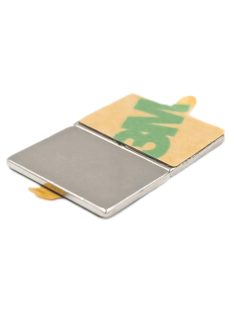 10 darabos öntapadós neodímium hasáb mágnes készlet 3M ragasztóval 15x10x1mm méretben