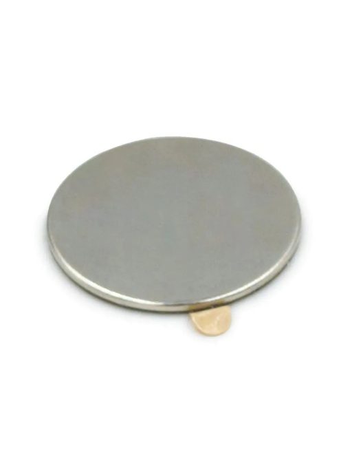 10 darabos 20 mm átmérőjű, 1 mm vastag öntapadós neodímium mágnes szett 3M ragasztóval
