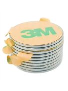 10 darabos 20 mm átmérőjű, 1 mm vastag öntapadós neodímium mágnes szett 3M ragasztóval