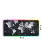 RGB Gamer Egérpad LED XXXL – Térkép Designnal