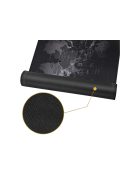 XXXL méretű világító gamer egérpad térkép designnal, LED világítással egy gamer asztalon