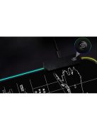 XXXL méretű világító gamer egérpad térkép designnal, LED világítással egy gamer asztalon