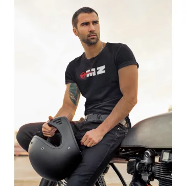 MZ logo póló, Motorradwerke Zschopau póló, retró motoros ajándék, veterán motor póló, NDK motoros ruházat, MK Kreatív