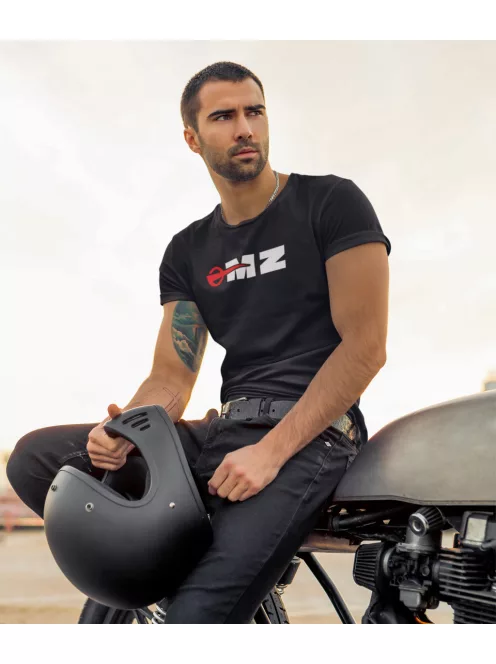 MZ logo póló, Motorradwerke Zschopau póló, retró motoros ajándék, veterán motor póló, NDK motoros ruházat, MK Kreatív