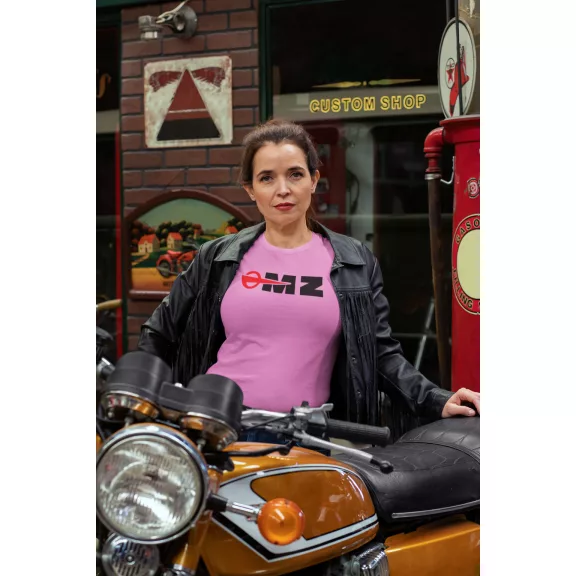MZ logo póló, Motorradwerke Zschopau póló, retró motoros ajándék, veterán motor póló, NDK motoros ruházat, MK Kreatív