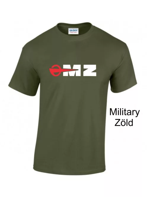 MZ logo póló, Motorradwerke Zschopau póló, retró motoros ajándék, veterán motor póló, NDK motoros ruházat, MK Kreatív
