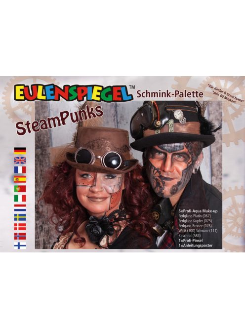 Eulenspiegel 6 színű arcfesték paletta - Steam Punks paletta