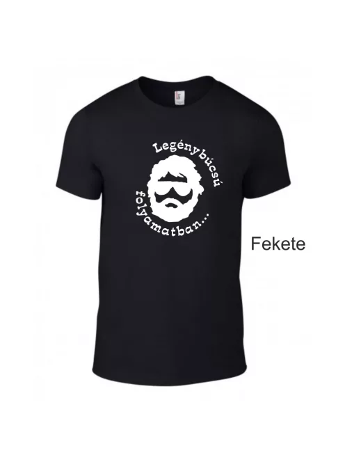 Vicces legénybúcsú póló Legénybúcsú folyamatban felirattal uniszex