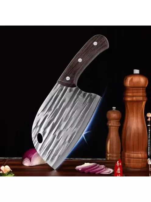 Foxter 25 cm-es japán stílusú aprító és séfkés ergonomikus fa markolattal.
