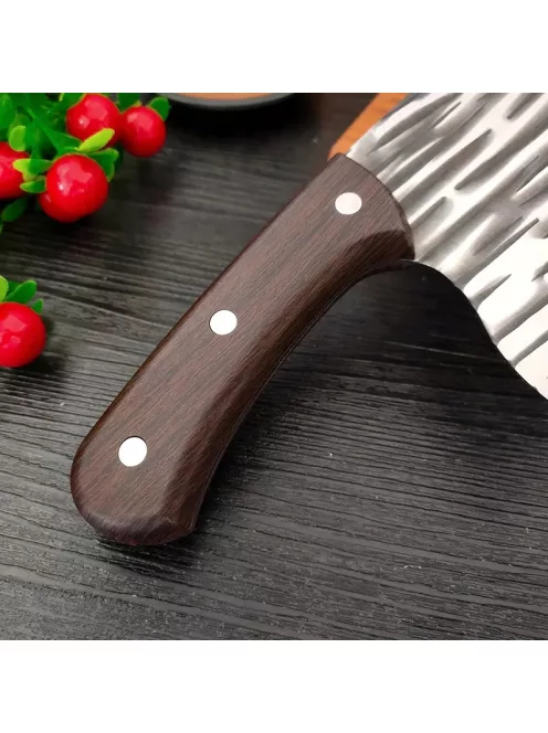 Foxter 25 cm-es japán stílusú aprító és séfkés ergonomikus fa markolattal.