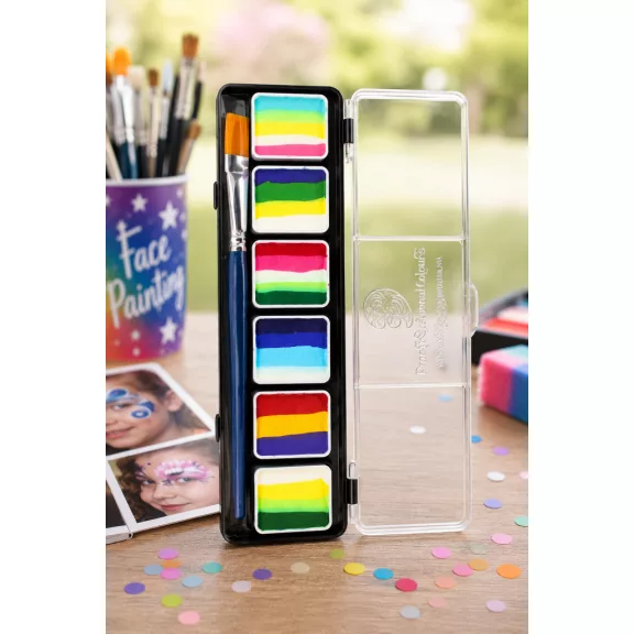 PXP Professional Colours aqua arcfesték csíkos paletta virágmintákhoz