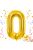 0-ás szám arany fólia lufi 66 cm születésnapi dekoráció