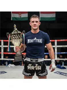 Muay Thai 4 kereknyakú pamut póló thai box mintával uniszex