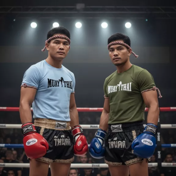 Muay Thai 4 kereknyakú pamut póló thai box mintával uniszex