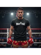 Muay Thai 4 kereknyakú pamut póló thai box mintával uniszex