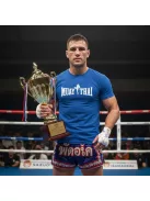 Muay Thai 4 kereknyakú pamut póló thai box mintával uniszex