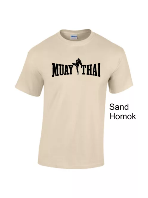 Muay Thai 4 kereknyakú pamut póló thai box mintával uniszex