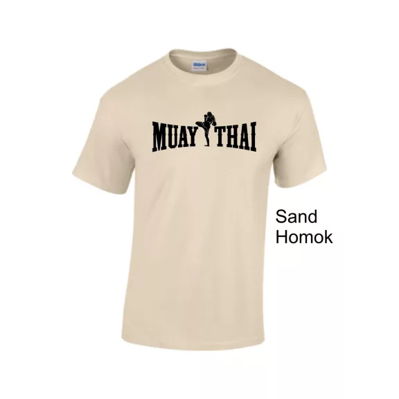 Muay Thai 4 kereknyakú pamut póló thai box mintával uniszex
