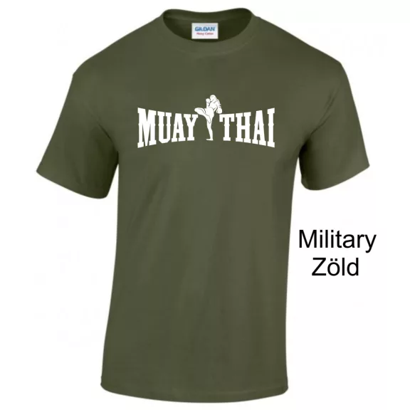Muay Thai 4 kereknyakú pamut póló thai box mintával uniszex