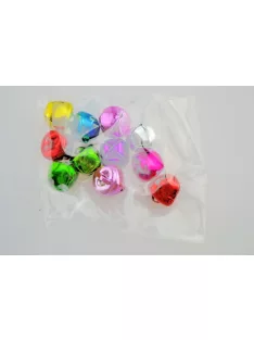   Csengettyű - alma, süllyesztett füles vegyes színben - 10 db/csomag