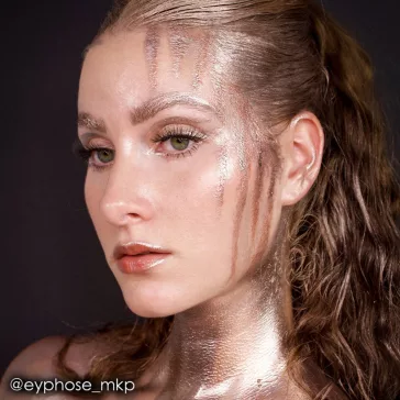 Mehron Metallic Powder Rose + - Mixing Liquid 