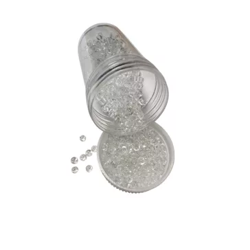 Kásagyöngy - átlátszó 20g fehér 2 mm