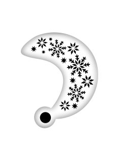 Arcfestés sablon - Hópihék, jégvarázslat