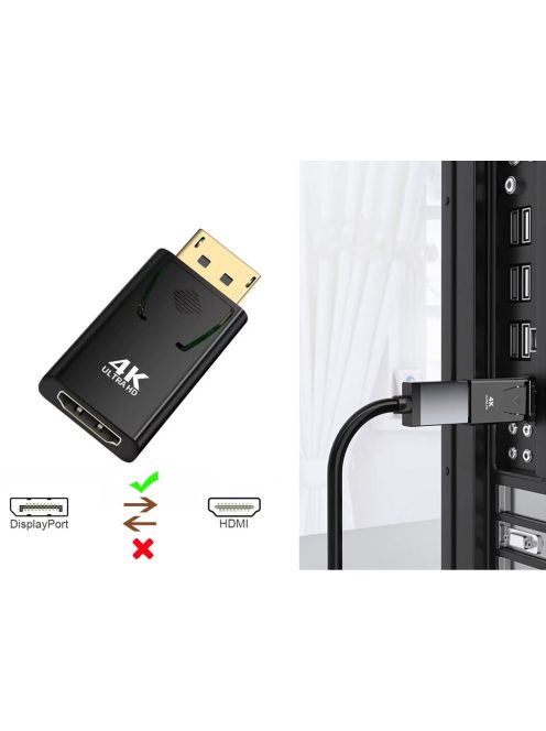 DisplayPort – HDMI 4K Ultra HD Átalakító