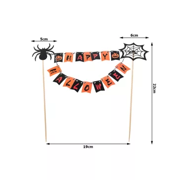 Halloween parti süti, torta girland dekoráció