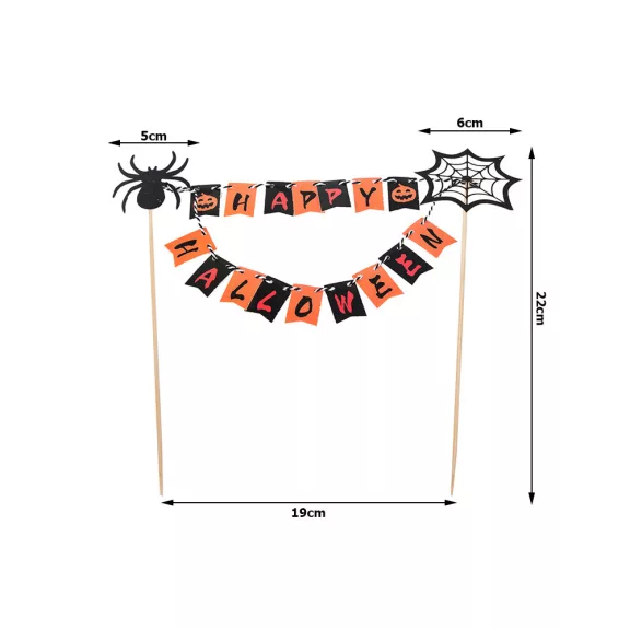Halloween parti süti, torta girland dekoráció