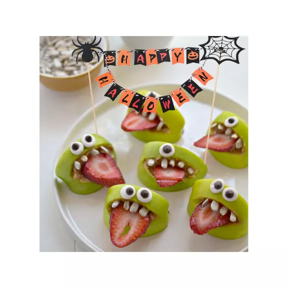 Halloween parti süti, torta girland dekoráció