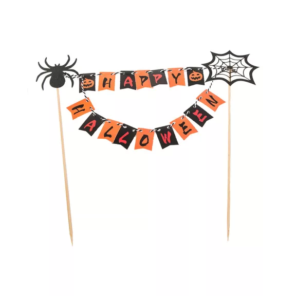 Halloween parti süti, torta girland dekoráció