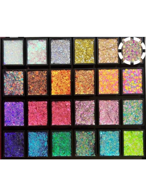 Fusion Glitter csillámkrém  utántöltő Mardi Gras  UV
