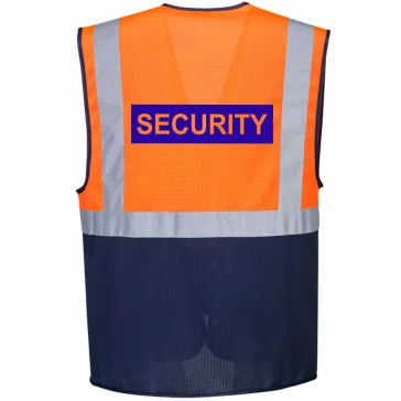   Vezetői Kéttónusú láthatósági mellény - SECURITY, RENDEZŐ felirattal