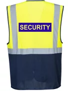 Vezetői Kéttónusú láthatósági mellény - SECURITY, RENDEZŐ felirattal