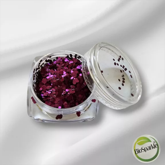 Kozmetikai Chunky Bio csillám Fuchsia 