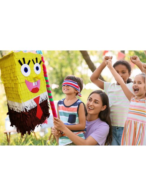 SpongyaBob Kockanadrág alakú színes party pinata szülinapi zsúrra