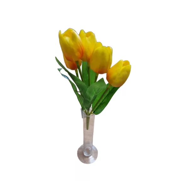 Tulipán csokor 5 virággal Több színben
